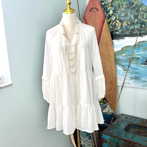 NWT, CeCe Eyelet Classic Boho, Long sleeve, Dress,size Small, Timeless,Twirlable - Picture 5 of 12